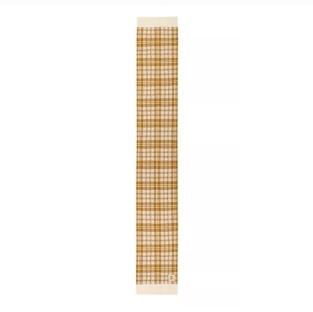 NWT Timberland Cream and Tan Plaid Scarf - Picture 5 of 8